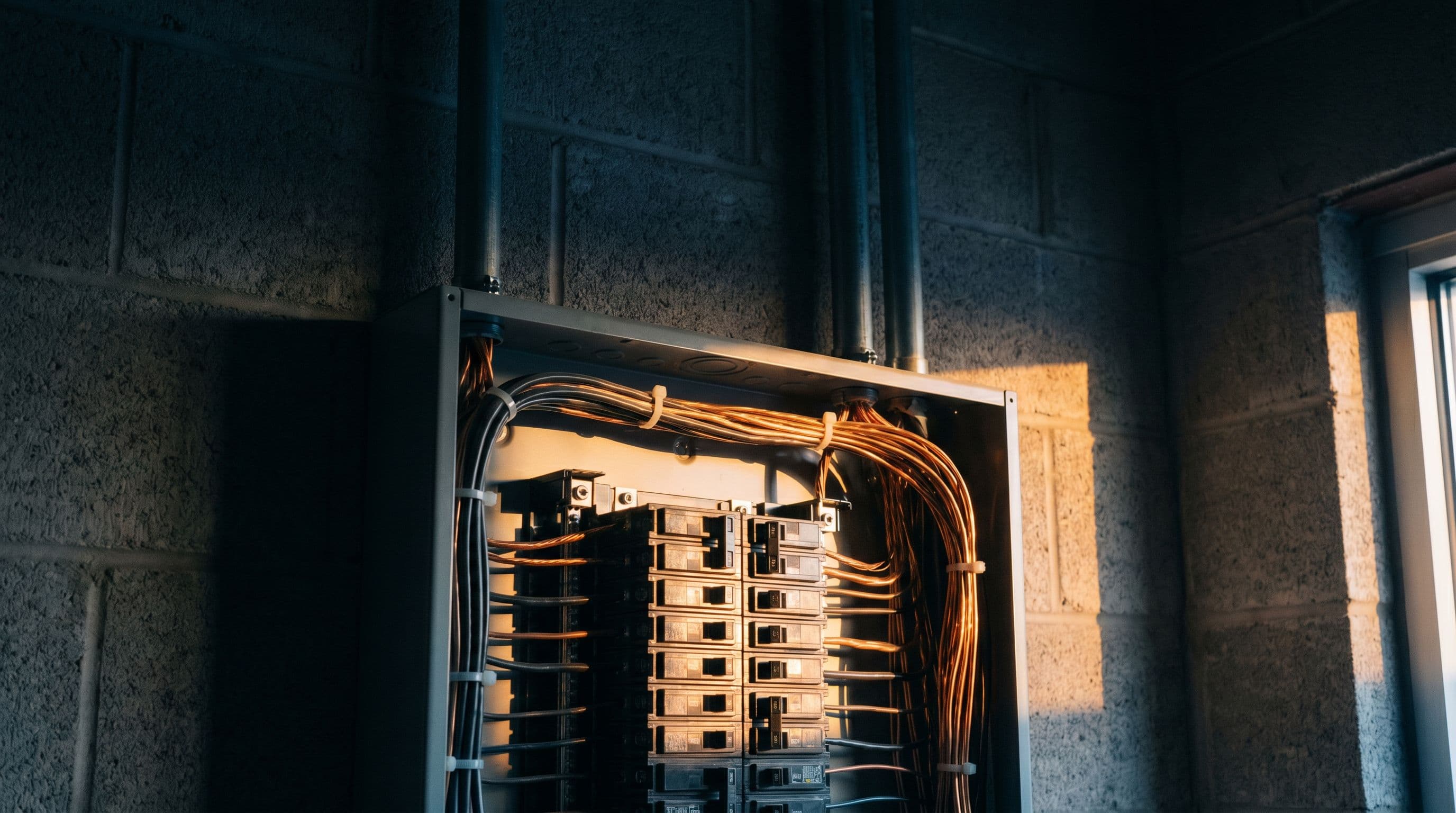 Commercial electrical work in a DFW commercial property.